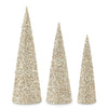 Champagne Sequins & Bead Embellished LED Cone Tree
