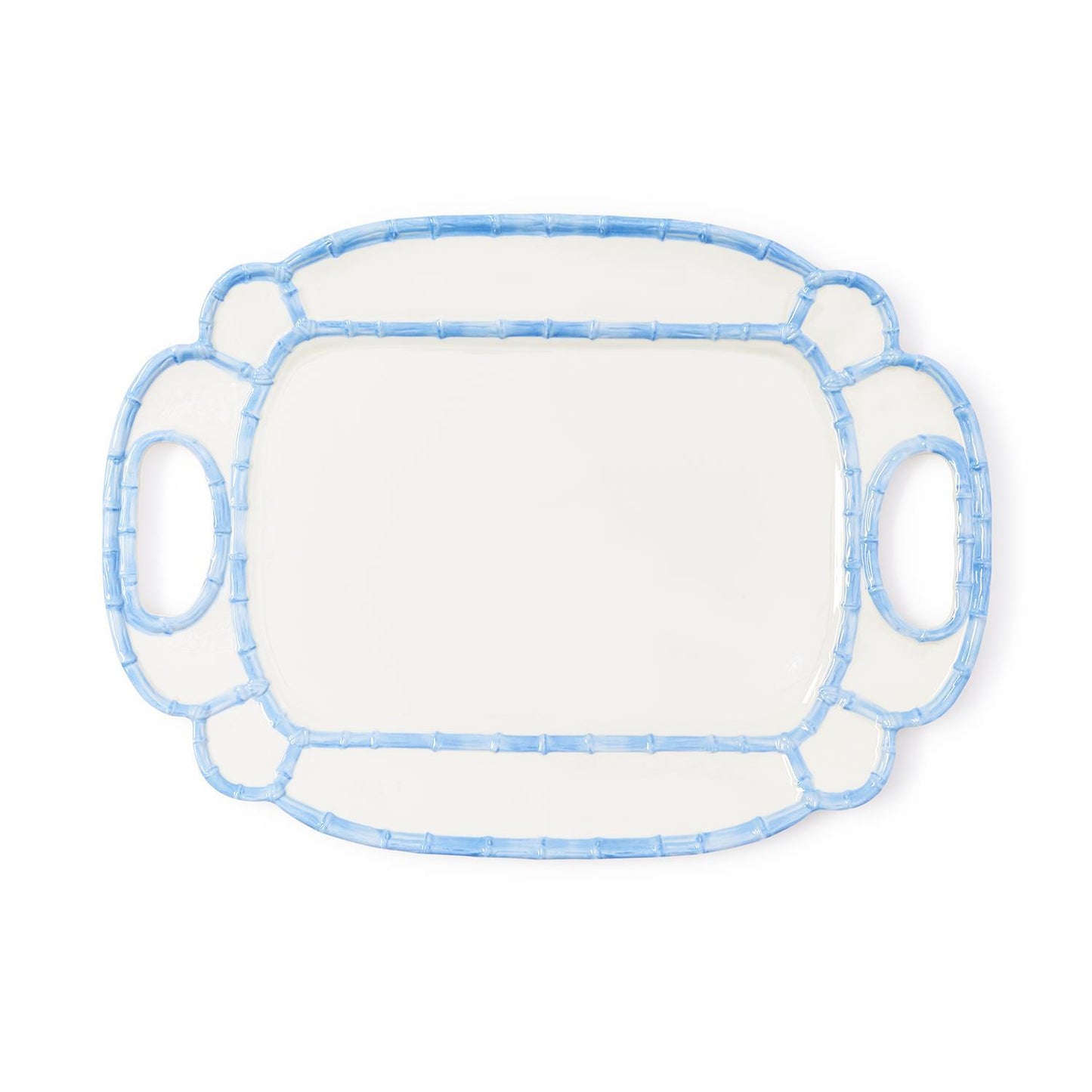 French Blue Melamine Platter - Bamboo - Thumbnail 2