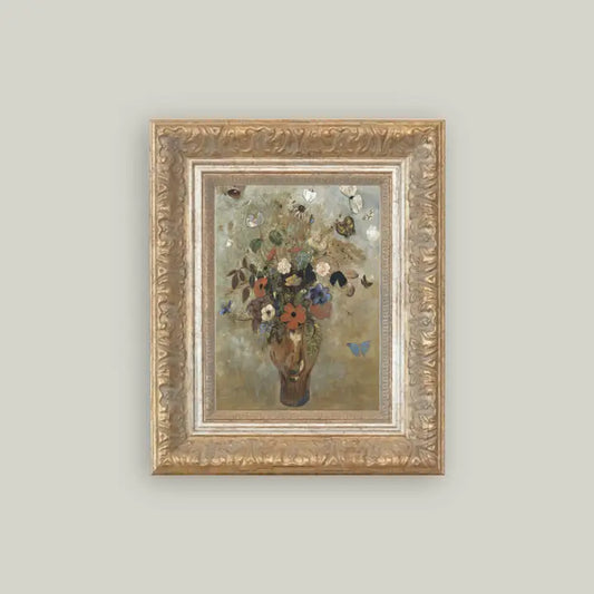 Flower in Butterfly Vase Art - 9x7