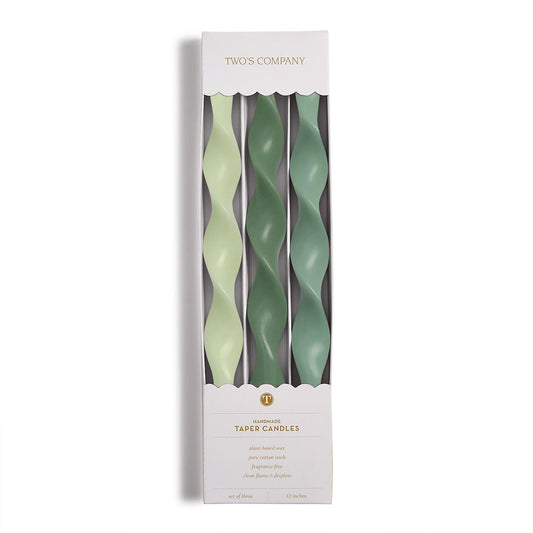 Twist& Glow 12" Twist Taper Candles - Set of 3