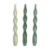 Twist& Glow 12" Twist Taper Candles - Set of 3