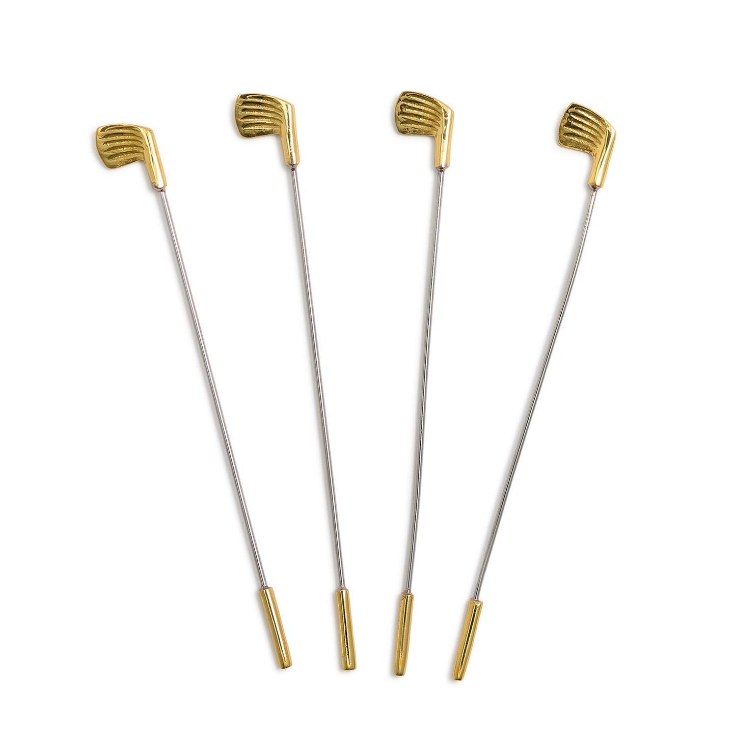 Gold Golf Club Stirrers s/4