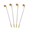 Gold Golf Club Stirrers s/4