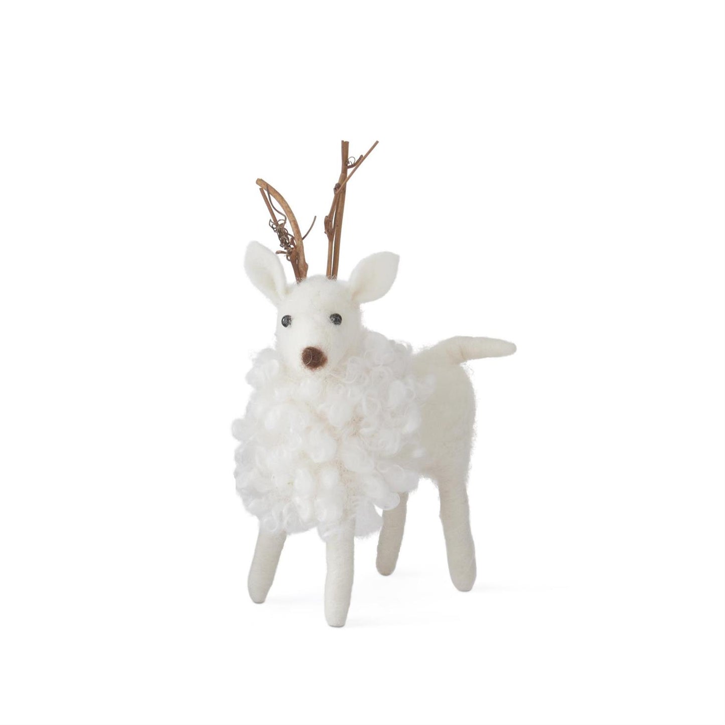 5" Wool Deer w/ Stick Antlers