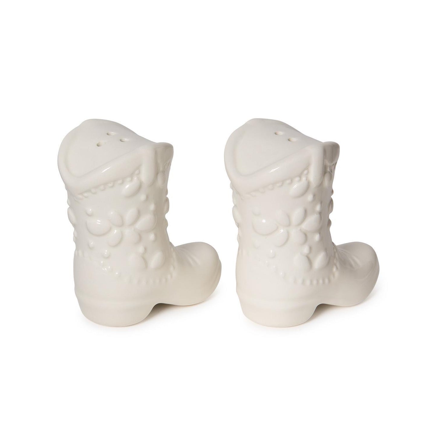 White Cowboy Salt & Pepper Set