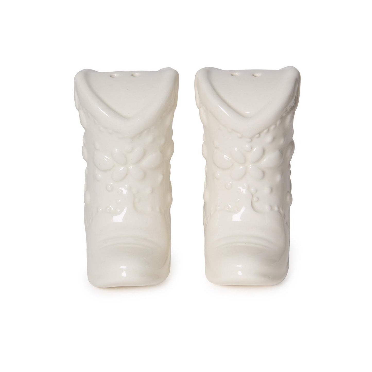 White Cowboy Salt & Pepper Set