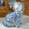 Chinoiserie Hand-Painted Blue and White Dog