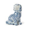 Chinoiserie Hand-Painted Blue and White Dog