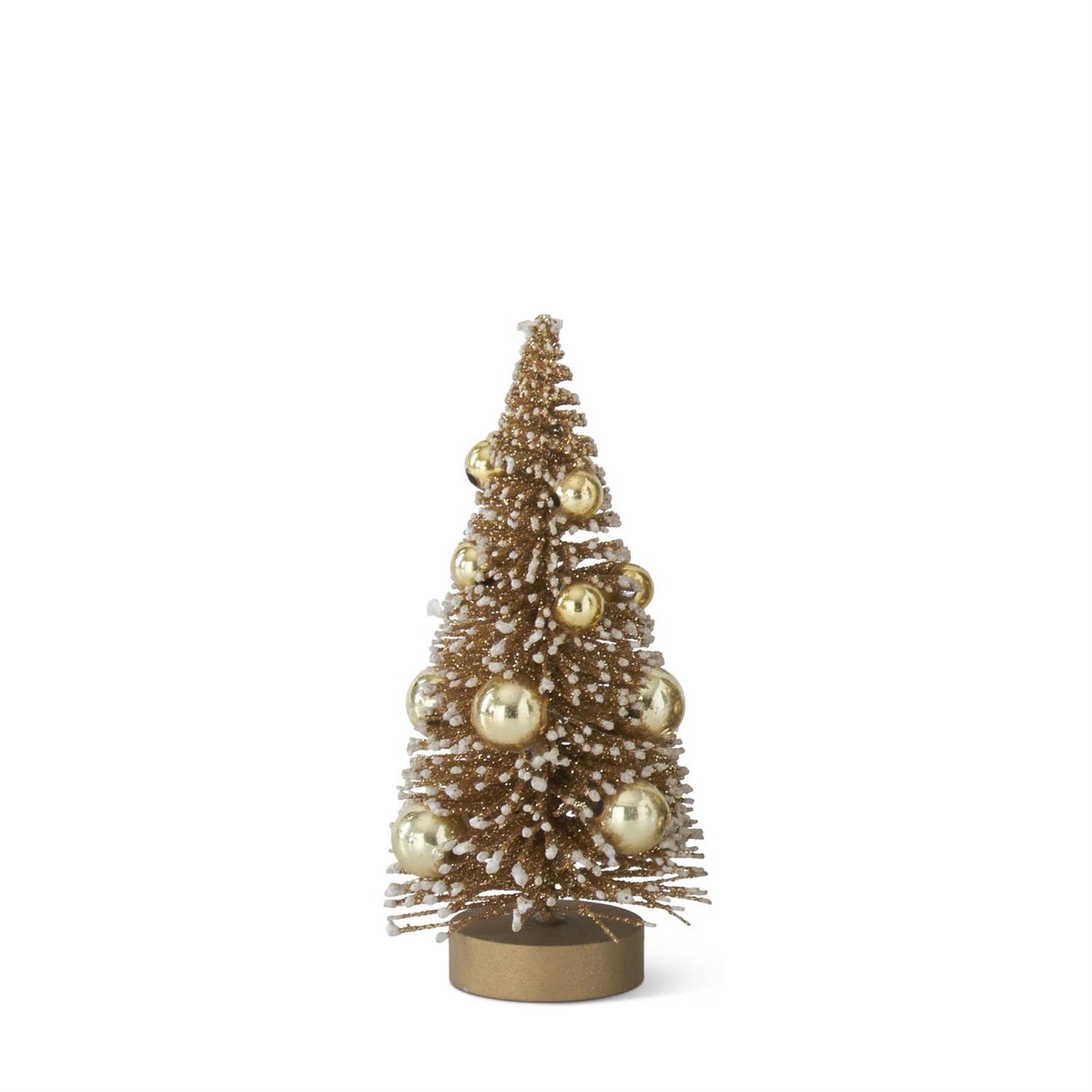4.5" Bottle Brush Tree w/ Gold Ornaments