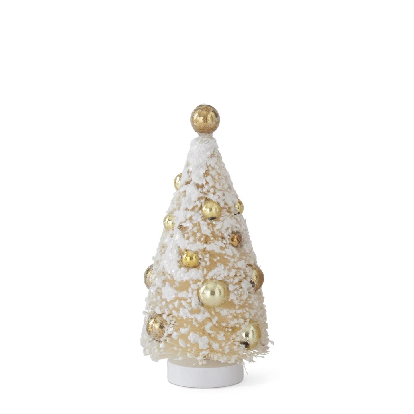 4.5" Bottle Brush Tree w/ Gold Ornaments