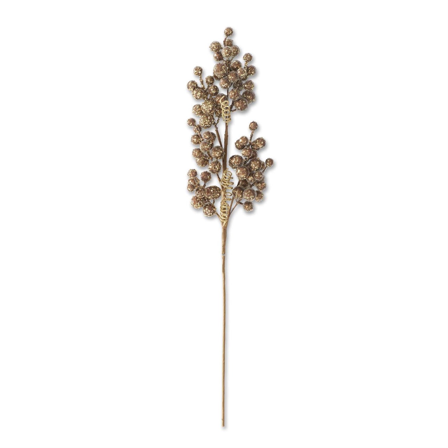 30.5" Brown & Gold Seed Beaded Berry