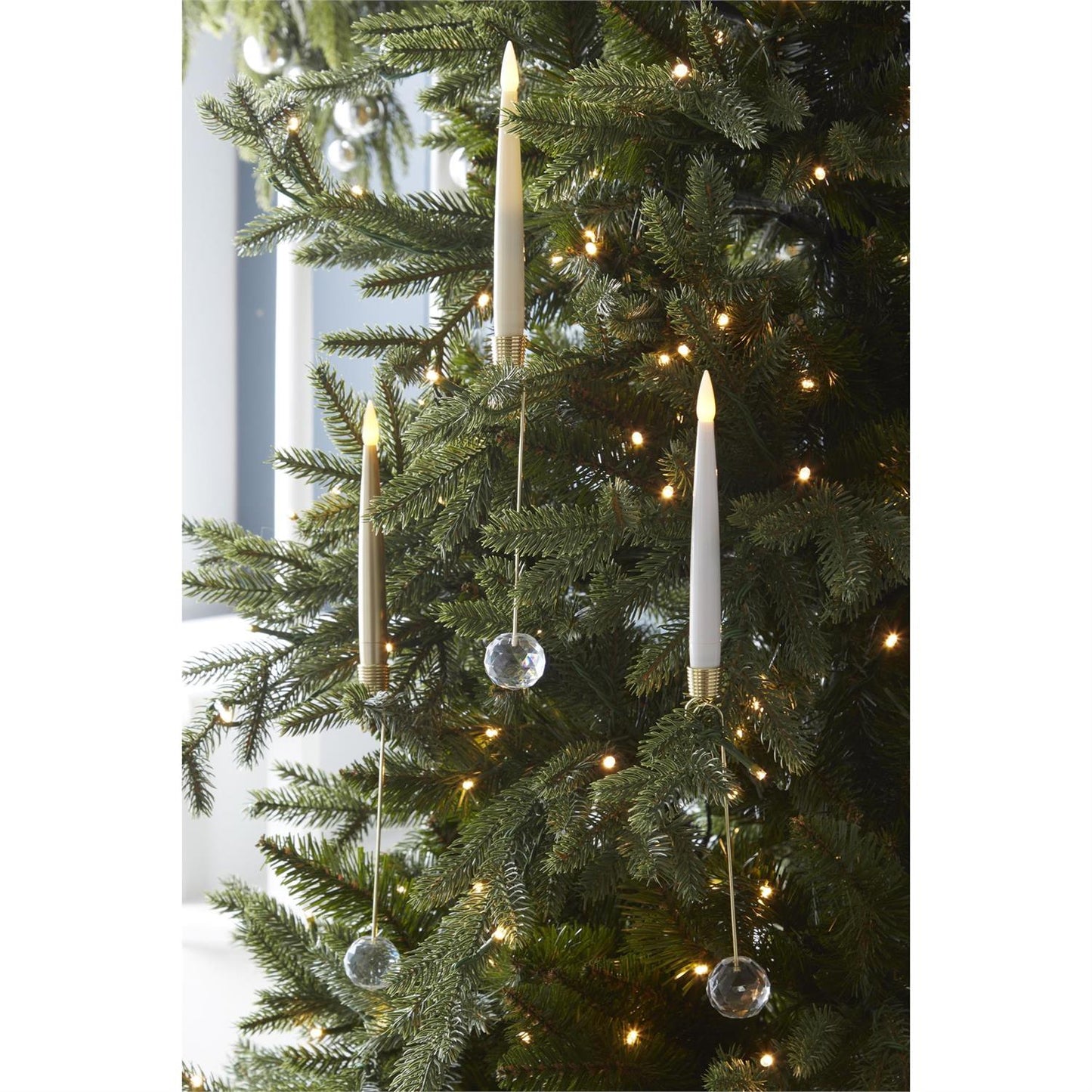 S/6 6" Glass Pendant Hanging Flicker Flame