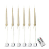S/6 6" Glass Pendant Hanging Flicker Flame