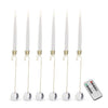 S/6 6" Glass Pendant Hanging Flicker Flame