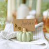 Sage Green Pumpkin Place Card Holder (Set of 6)