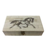 6-1/4" Horse Equestrian Engraved Bone Box