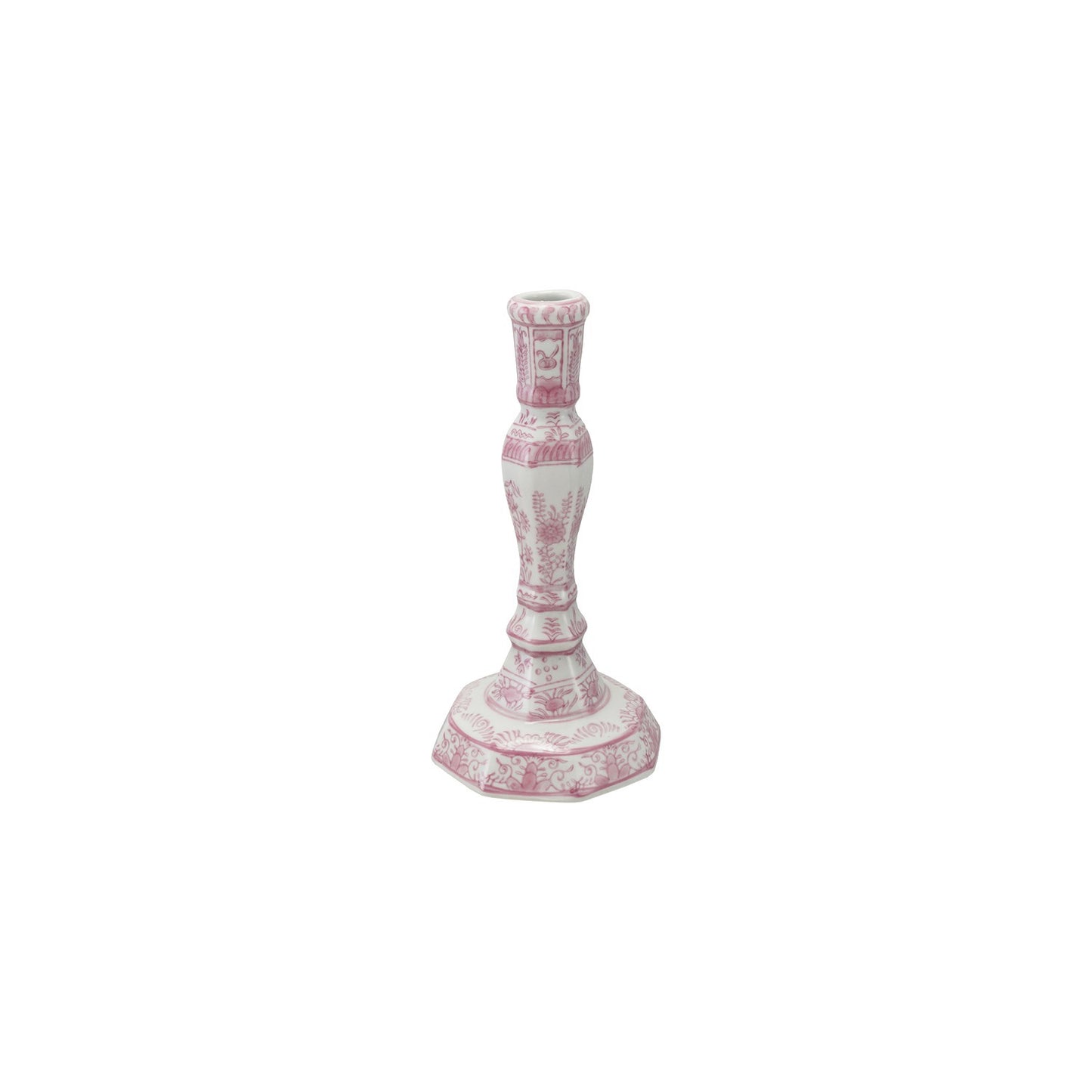 Hand-Painted Stoneware Taper Holder