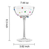 Vintage Confetti Coupe Glasses - Set of 2
