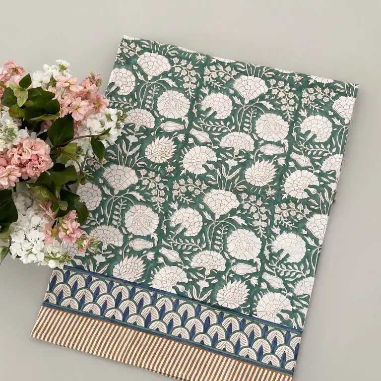 Forest Green Tablecloth 72x132
