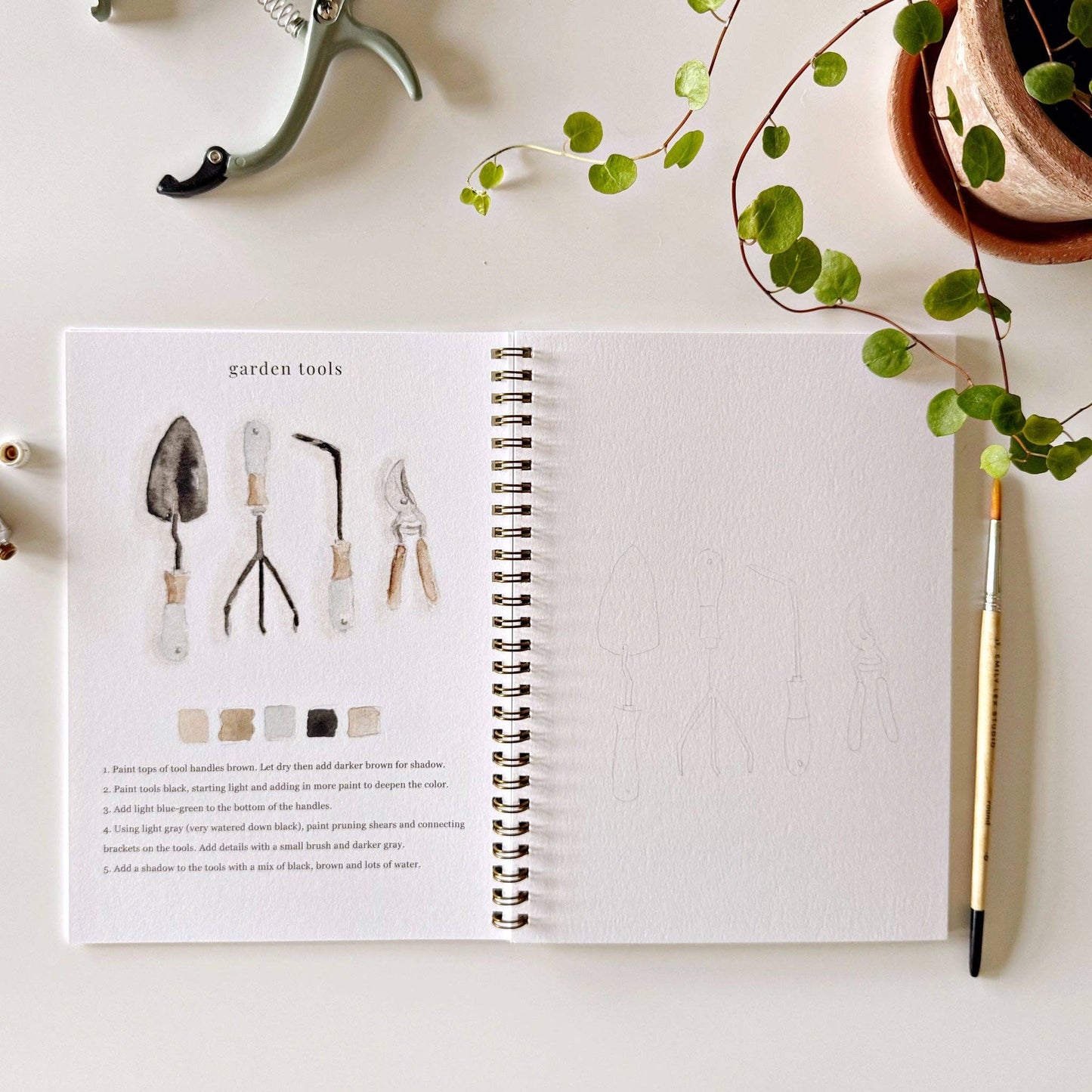 Watercolor Workbook - GARDEN