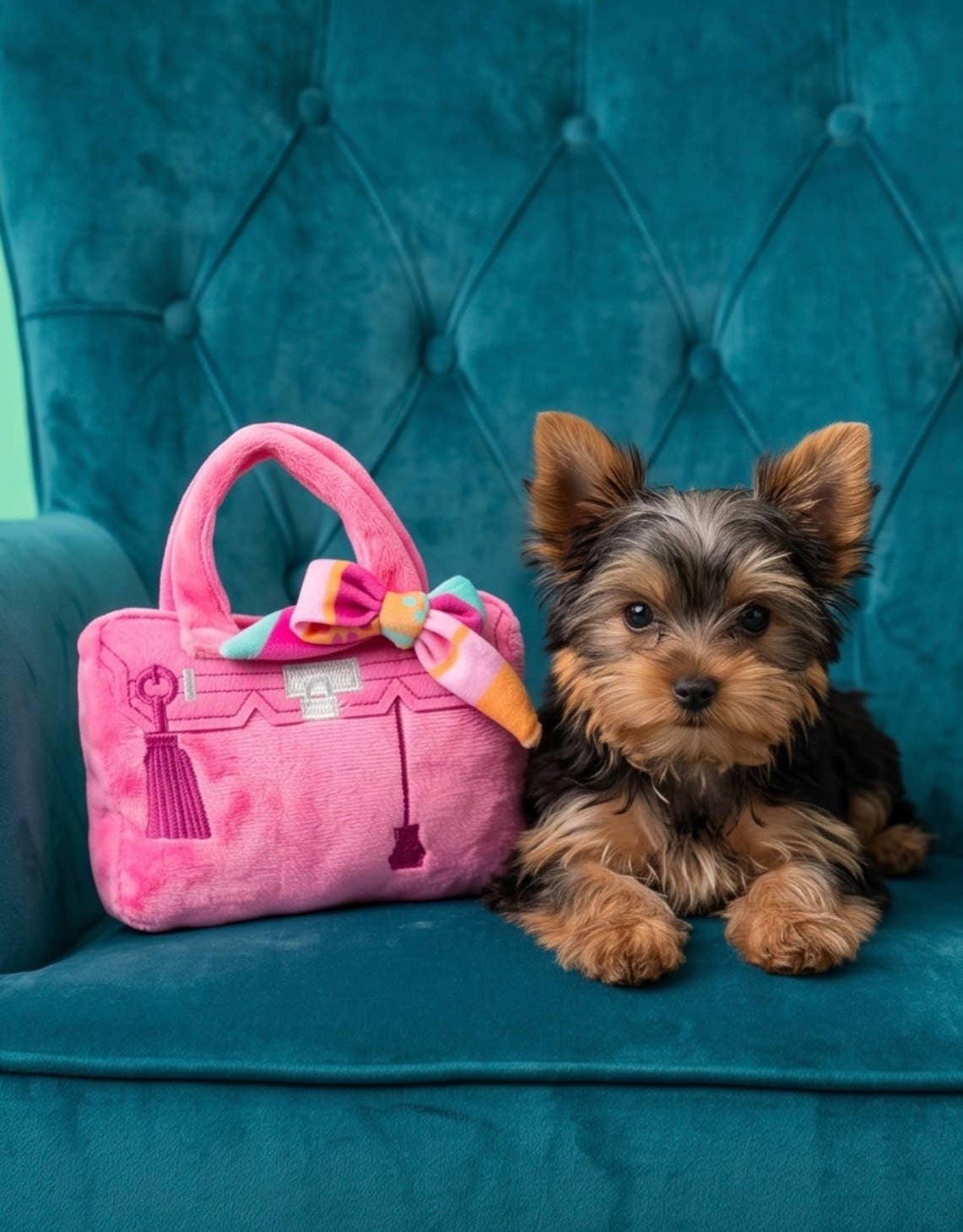 Barkin Bag -Pink w/ Scarf Dog Toy