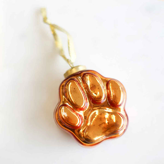 Orange Paw Ornament