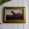 Vintage Style Brown Horse-Landscape Art Print