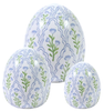 White & Lavender Tulip Trellis Egg: 8"