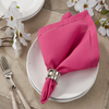 Fuchsia Hemstitched Border Dinner Napkin, S/4