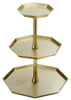 Gilded Octagon Stand, 2-Tier