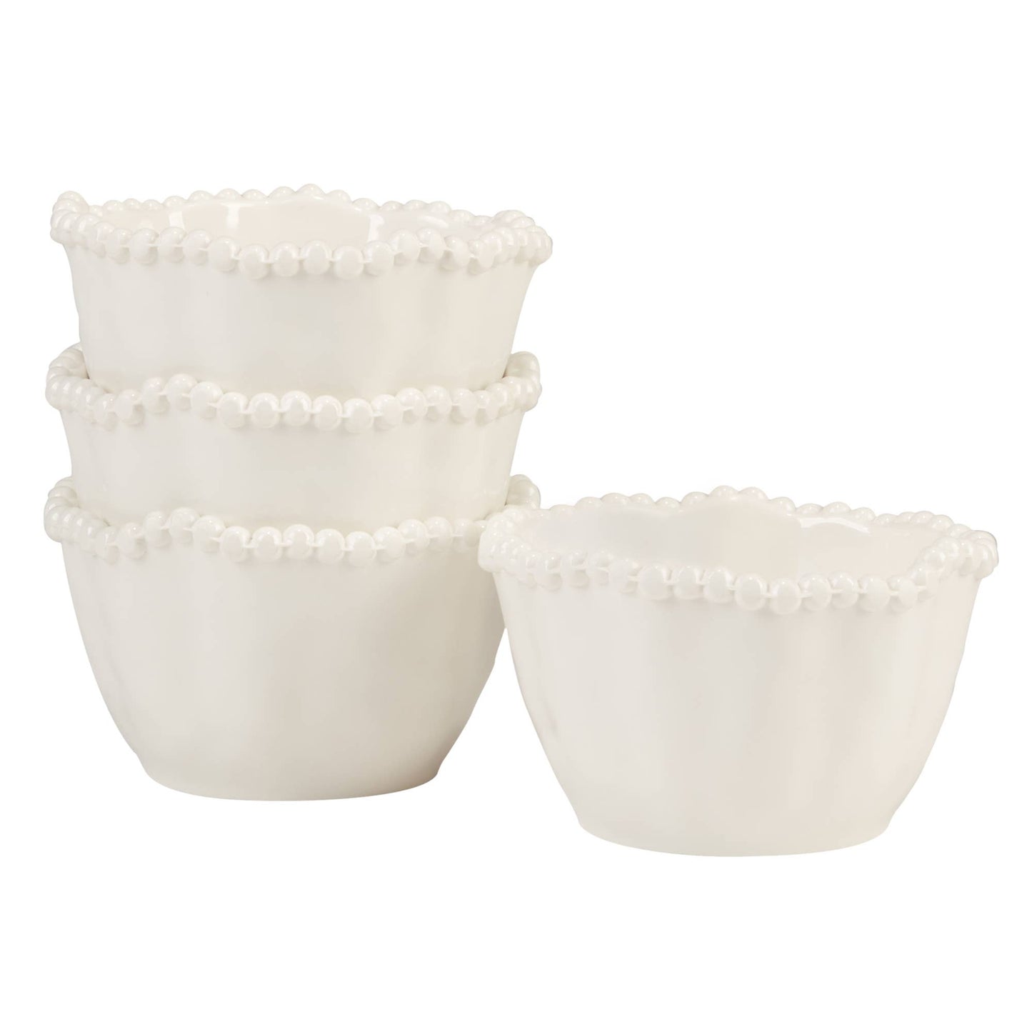 Perlette Cream Melamine Set of 4 Dipping Bowls