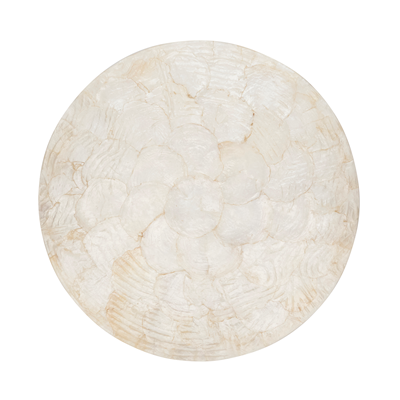 Wavy Capiz Placemat 15" Round - Ivory
