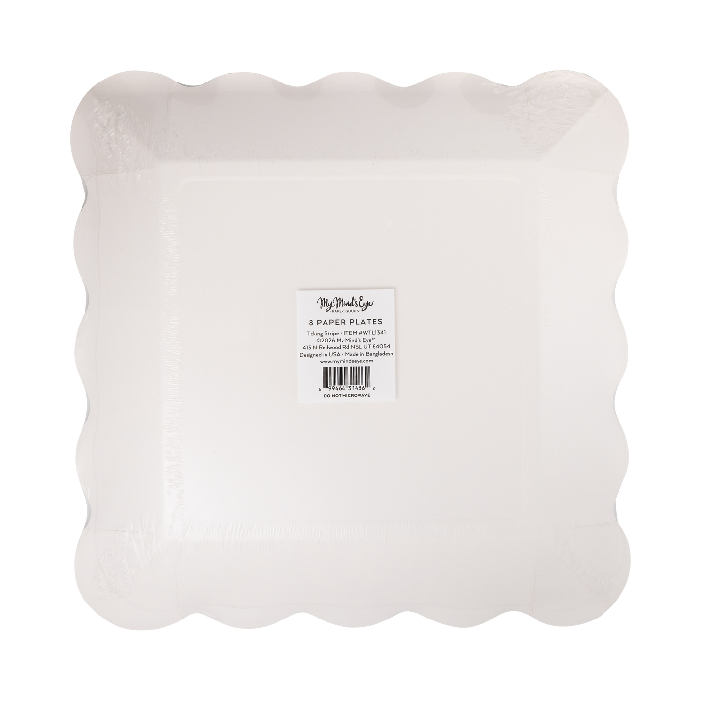 10" Ticking Stripe Plate - QTY 8