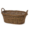 Oval Dark Brown Basket w/ Handles