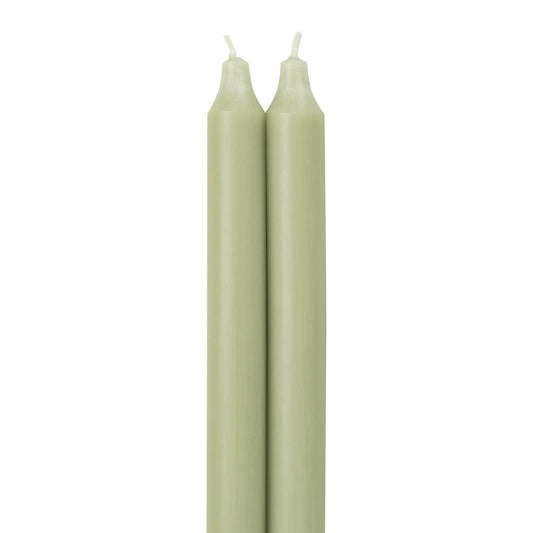 12" Taper Candles - 2pk: Sage Green