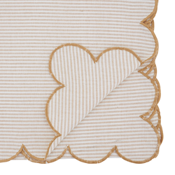 Striped Scalloped Runner, Natural