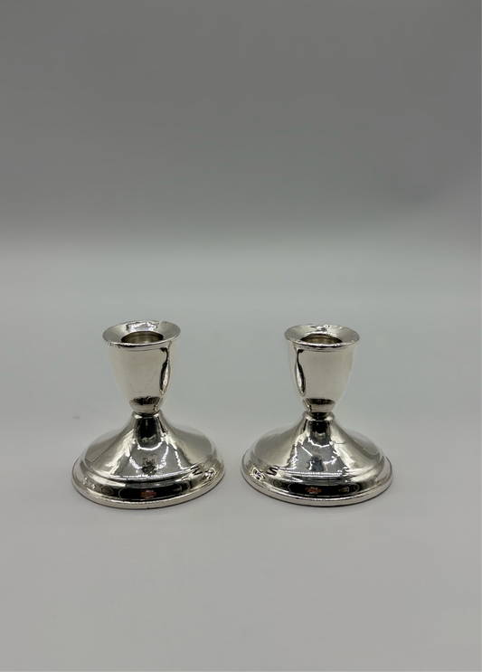 Sterling Pair of Small Candlesticks
