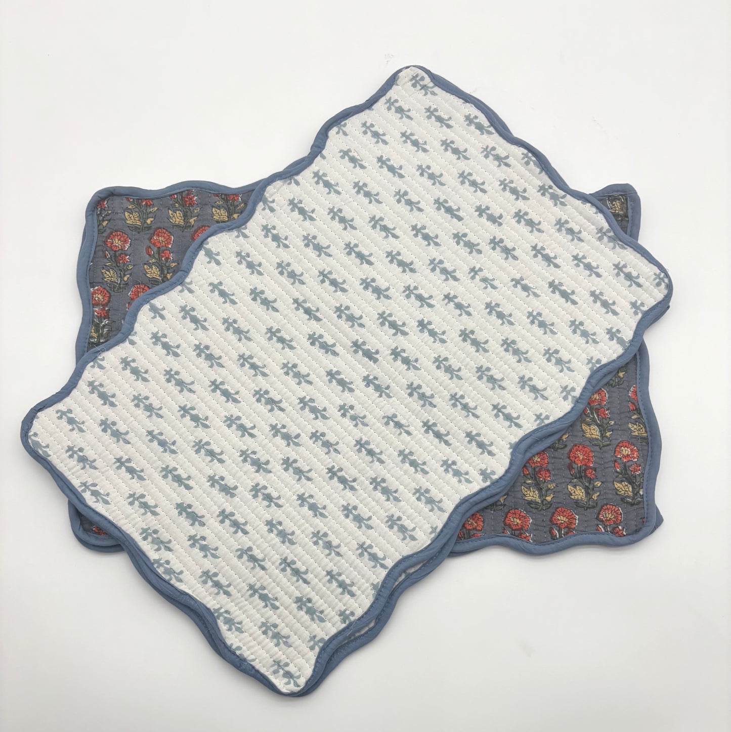 Double-sided Hand Blocked Placemats, S/4