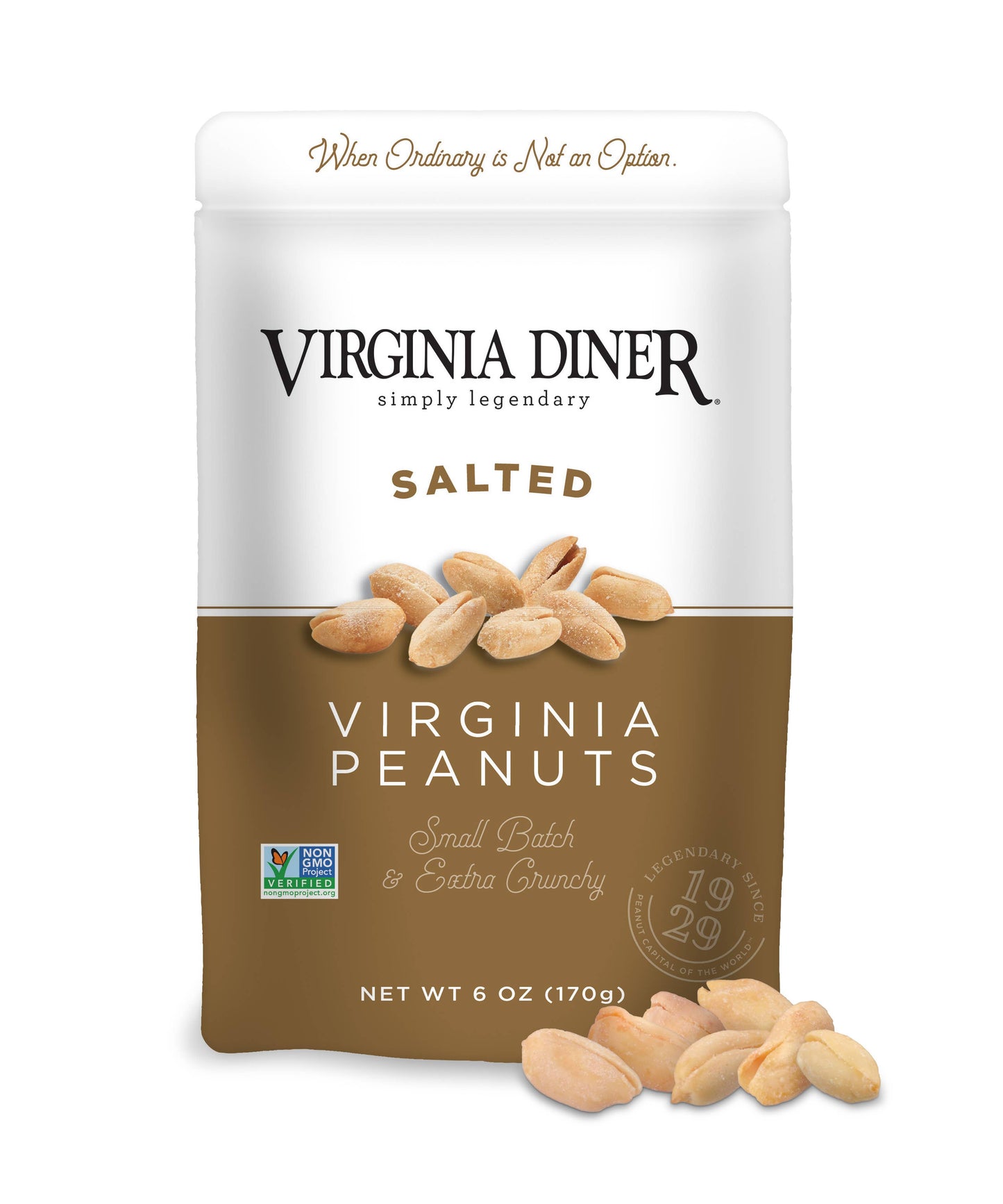 Salted Virginia Peanuts- 6 Oz. Stand-Up Pouch