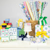 Continuous Roll Gift Wrap | Blue Bow Scallop