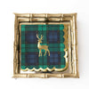 Blackwatch Plaid Gold Foil Beverage Napkins, 16-Ct
