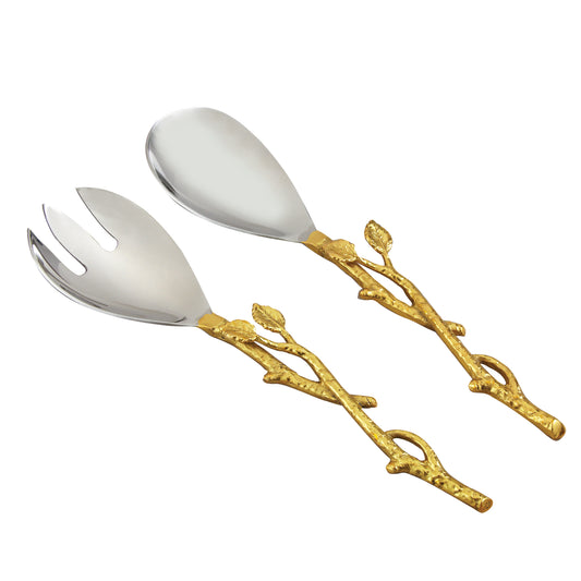 Golden Vine Salad Server Set