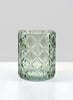 Star Green Glass Votive Holder