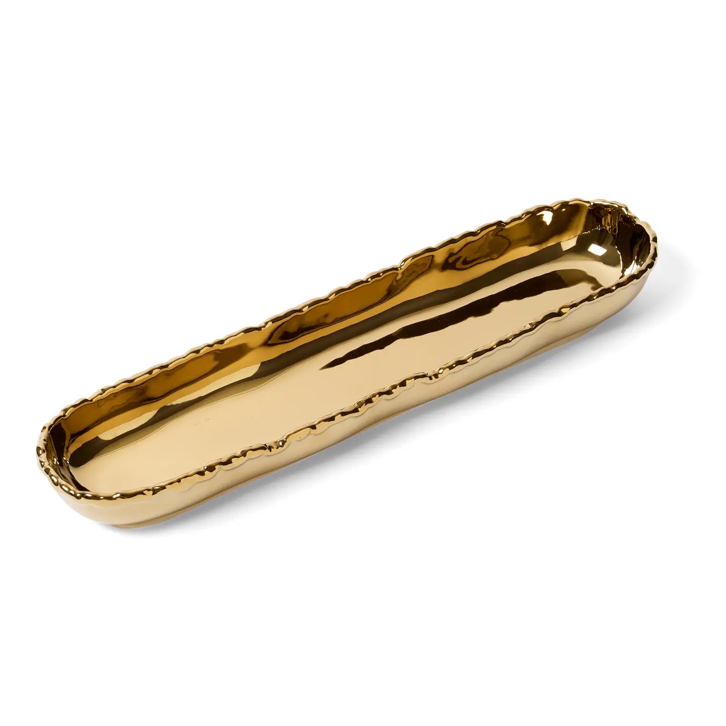 Gold Cracker Tray, 14"