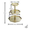 Gilded Octagon Stand, 2-Tier