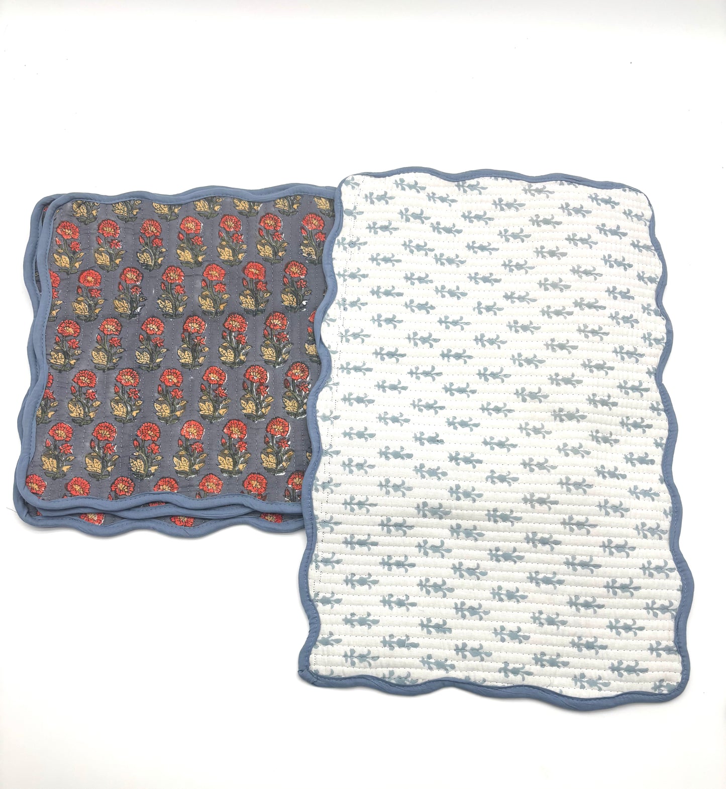 Double-sided Hand Blocked Placemats, S/4