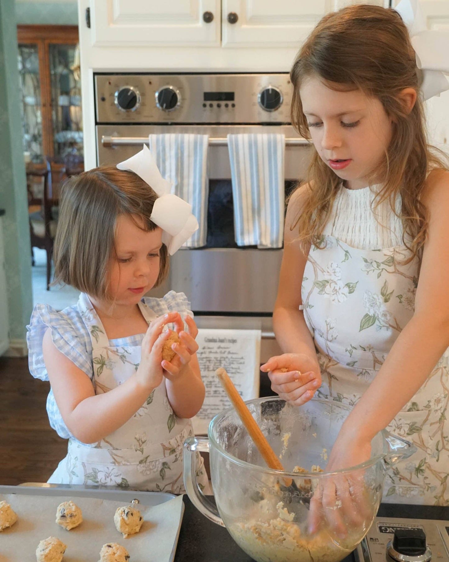 Camellia Kids Floral Apron For Baking, Gifting, Crafting : Camellia / No Monogram