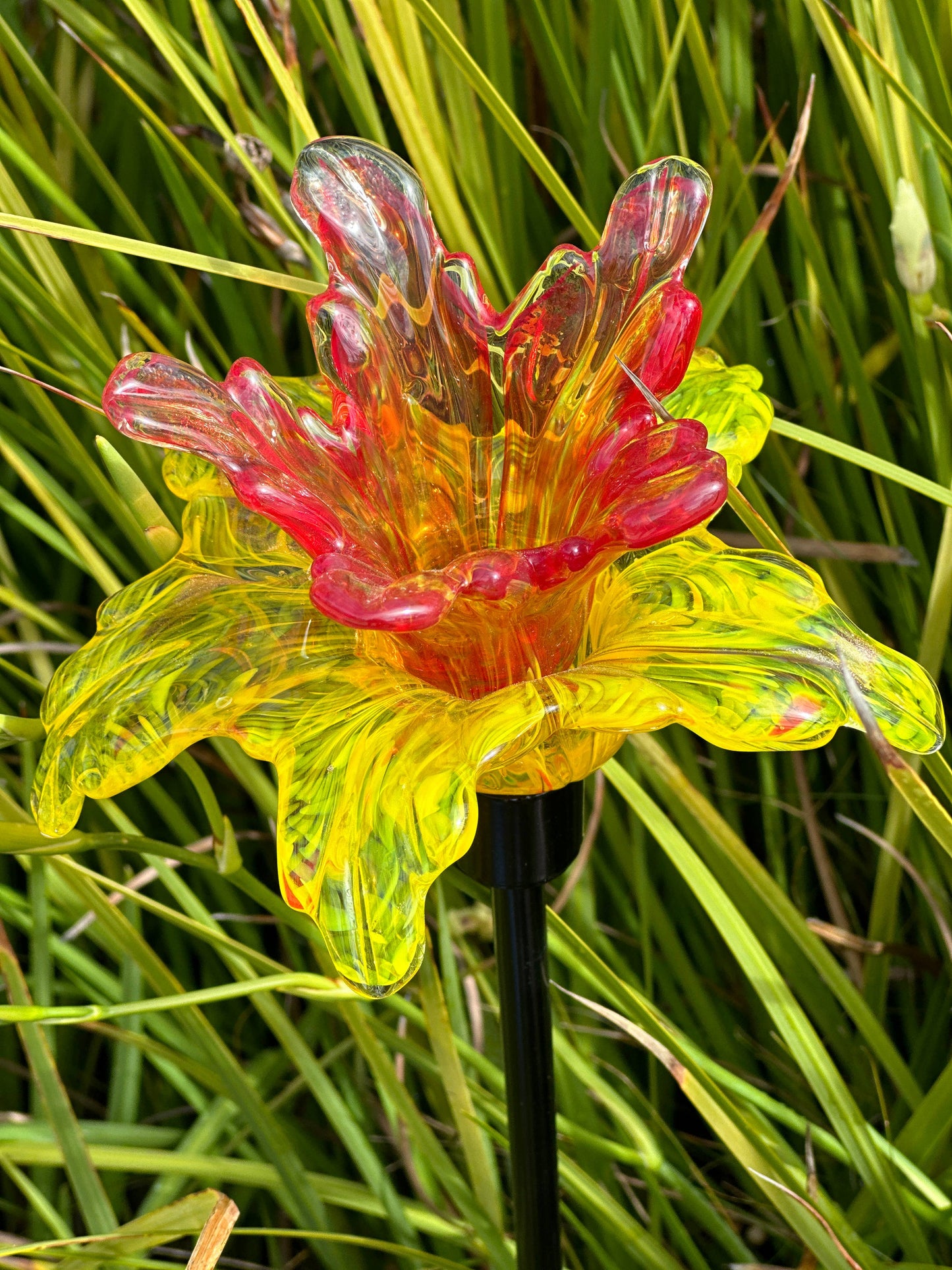 Art Glass Flower Stake Assorted