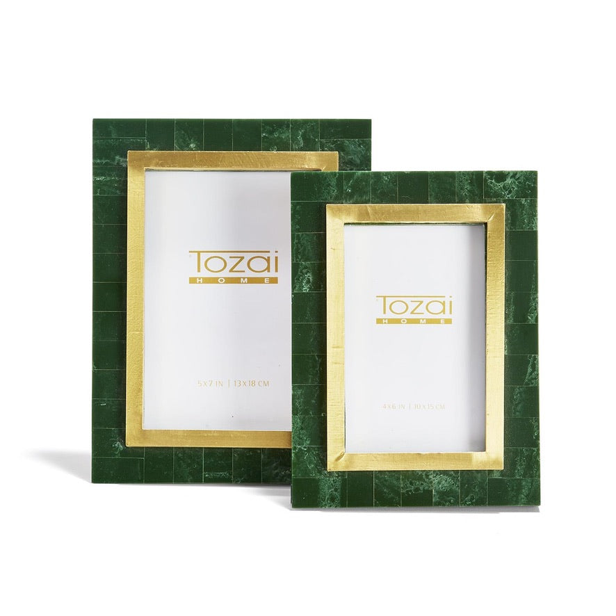 Aventurine Green & Gold Frame