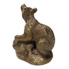 3" Antiqued Brass Bear on Rock